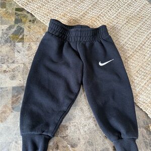 Nike Black Sweatpants with Elastic Waistband and Cuffs
